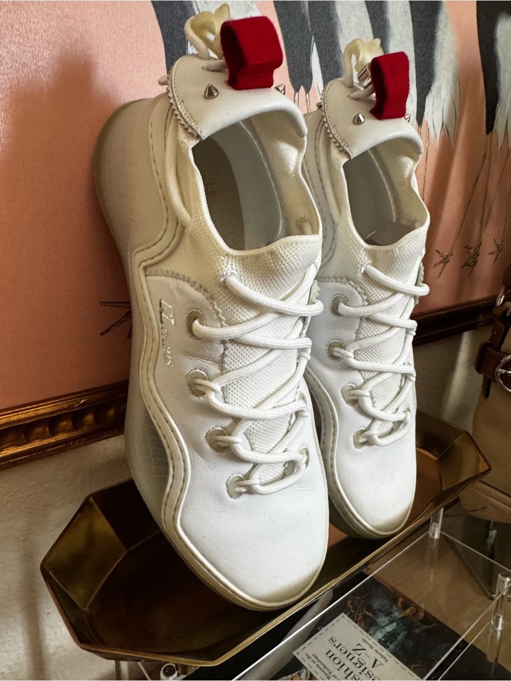 Christian Louboutin 
CL Paris White Low Top Sneakers EU 43.5 / US 10.5 Men’s